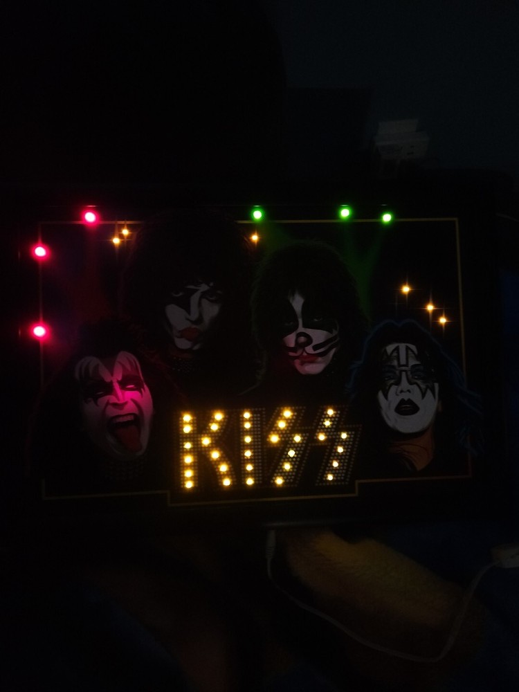 Kiss Catalog Led Lighted Artwork 2004 AUCION Signature Network Collectible