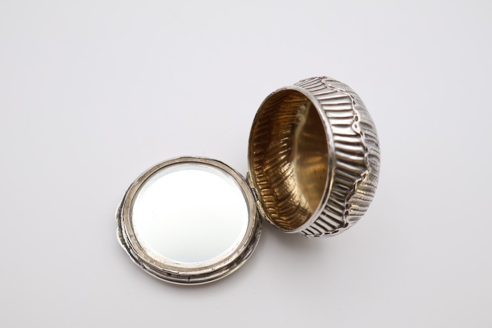 Vintage Continental Silver Compact Pot