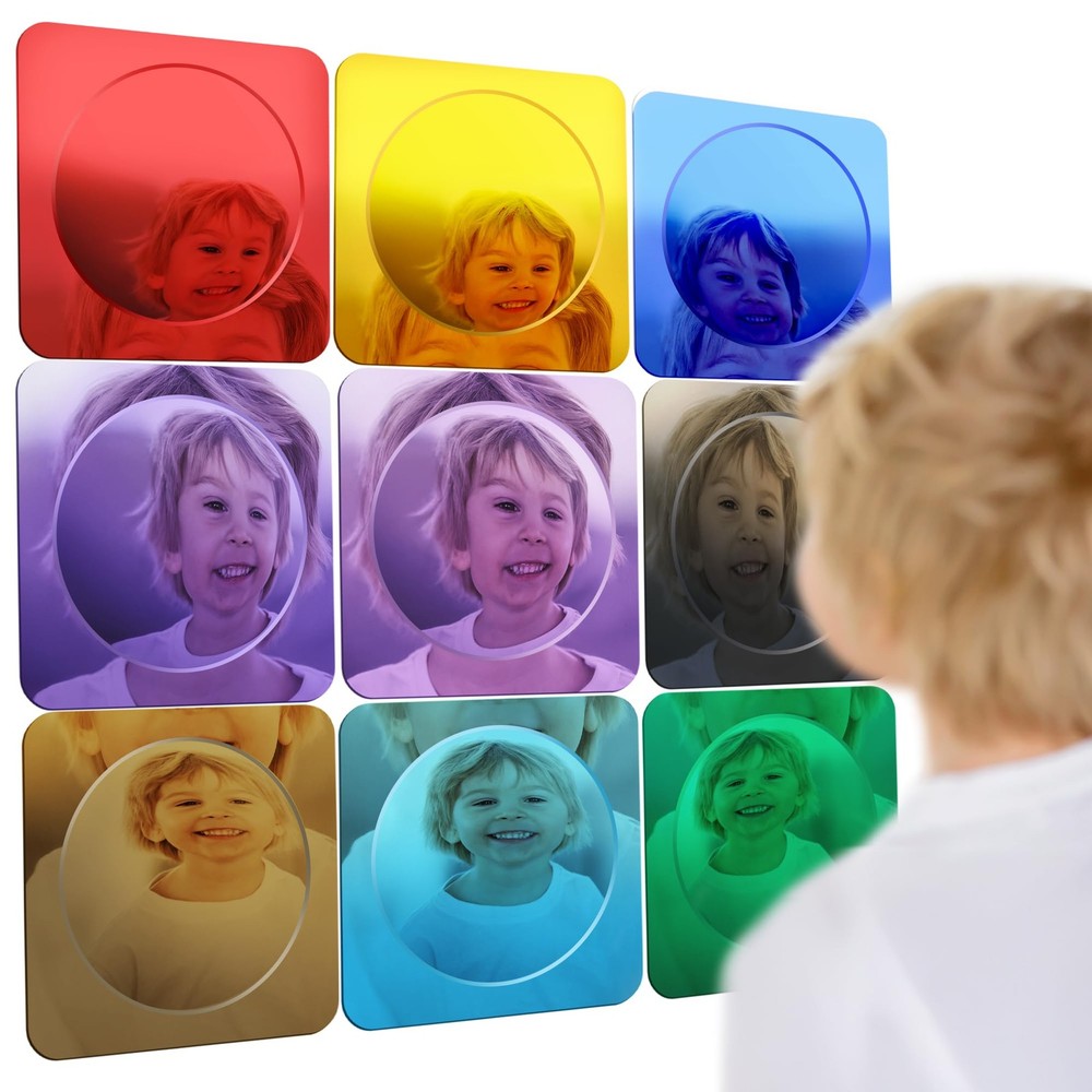 Sensory Bubble Wall Mirror - Multi Color Interactive Acrylic Mirrors for Wall...