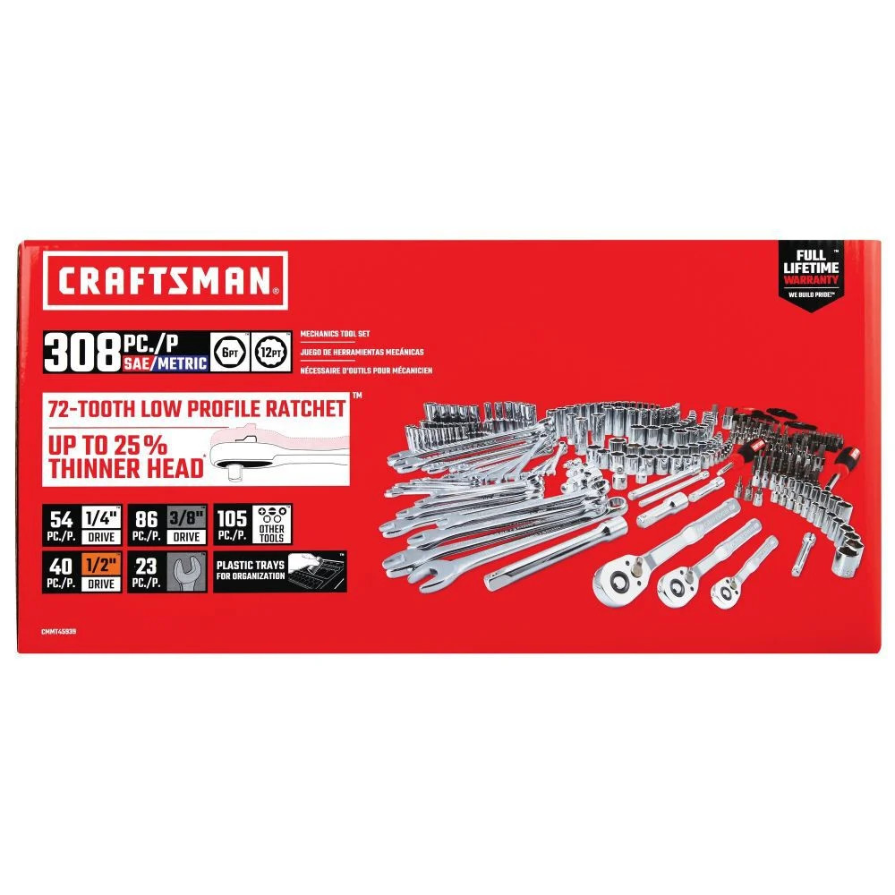 Craftsman Mechanics Tool Set, 308Pc
