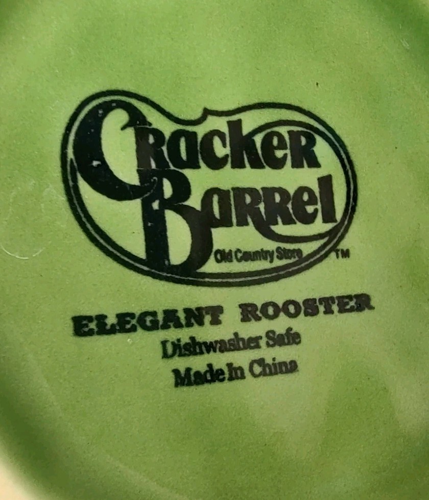 Hand-Painted Cracker Barrel Chicken Scrubby Holder Rooster Farm Earthenware EUC