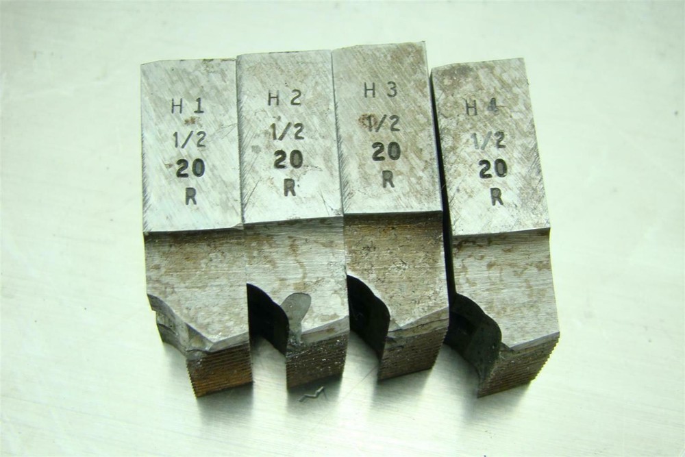 (4) Threading Die Set Milled Chaser , 1/2"-20R