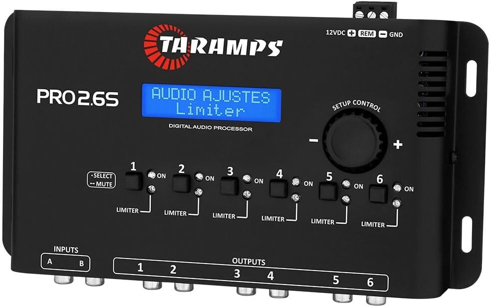 Car Audio Digital Signal Processor - Adjustable 6-Channel Equalizer, RCA Output-