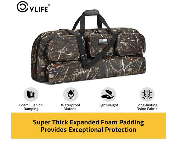 CVLIFE 37" Compound Bow Case, Soft Case, Arrow + multiple pockets, well padded