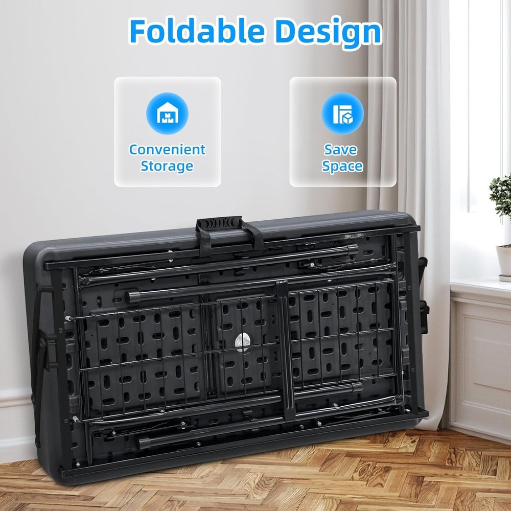 GENERIC DOUBLE-LAYER ICE COOLER FOLDING TABLE PARTY CHILLING - Scratch & Dent
