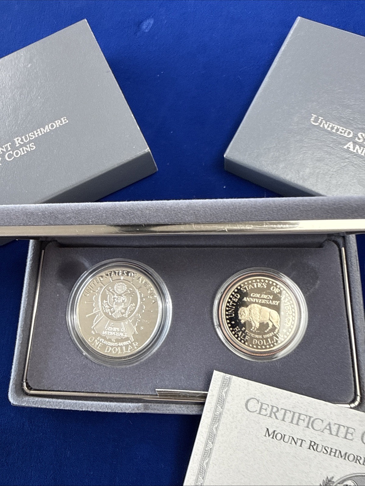 1991 Mount Rushmore Anniversary 2 Coin Proof Set W/COA!!!!!!!