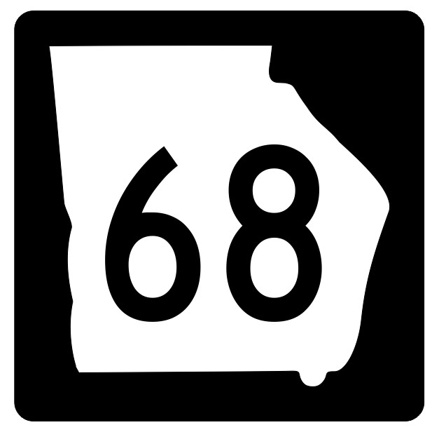 Georgia State Route 68 Sticker Decal