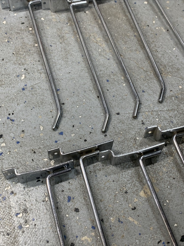 Slatwall Hook Bundle - 29 Pcs chrome slat hooks (12” X 9) & (10” X 20)