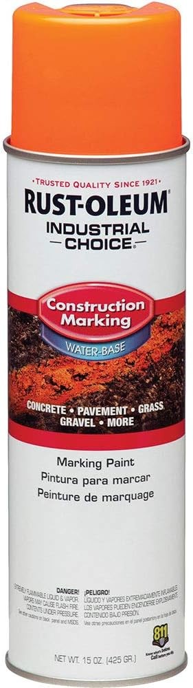 Rust-Oleum 264697 M1400 Construction Marking Paint, Fluorescent Orange
