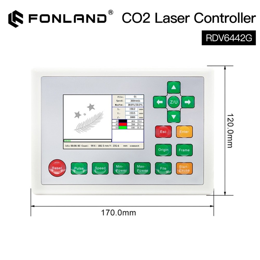 Ruida CO2 Laser Controller RDV6442G with Camera Auto Cutting for Laser Machine