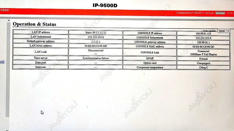 Fujitsu IP-9500De HD/SD AVC Low Delay Contribution Decoder Biss PID