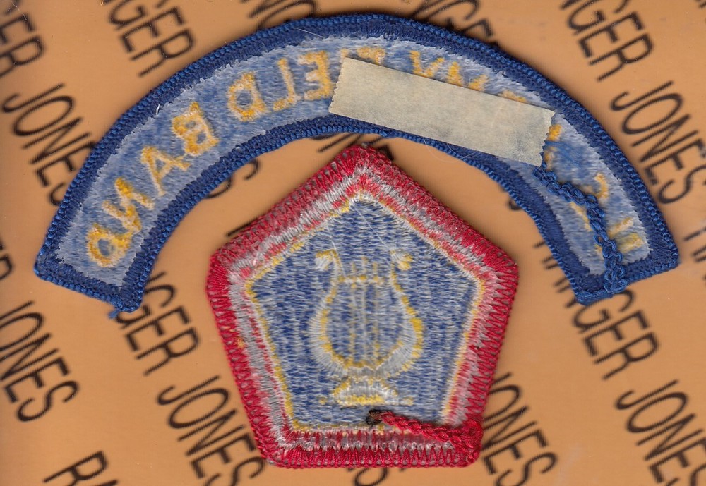 US Army Field Band ~2.75" uniform patch & tab set m/e