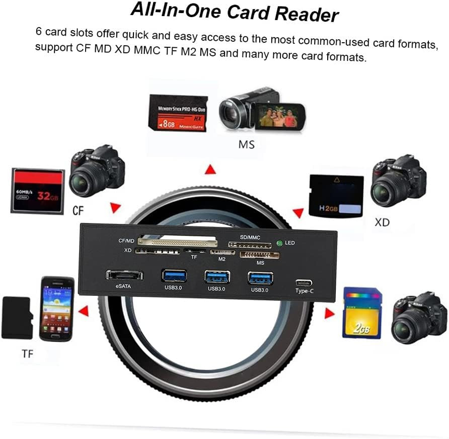 Docooler Sunshine-Tipway STW 5.25 Inches Internal Card Reader Media Multi-Functi