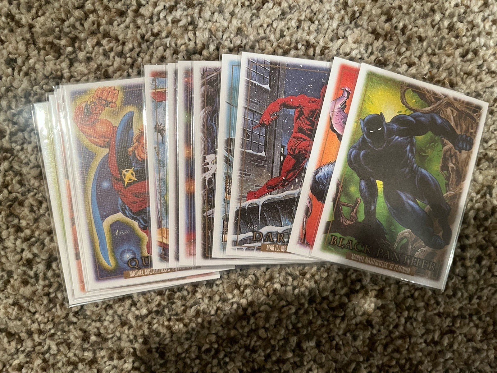 2024 Marvel Masterpieces '92 Platinum 100 Card Lot: Parallels, Inserts & Base