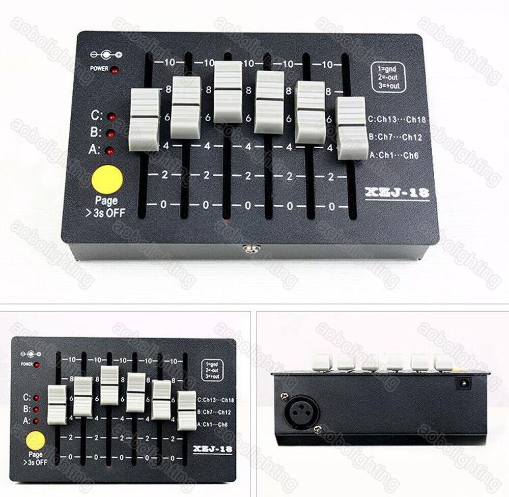 DJ Lighting DMX 512 Console Mini Battery Disco Party Show Stage Light Controller