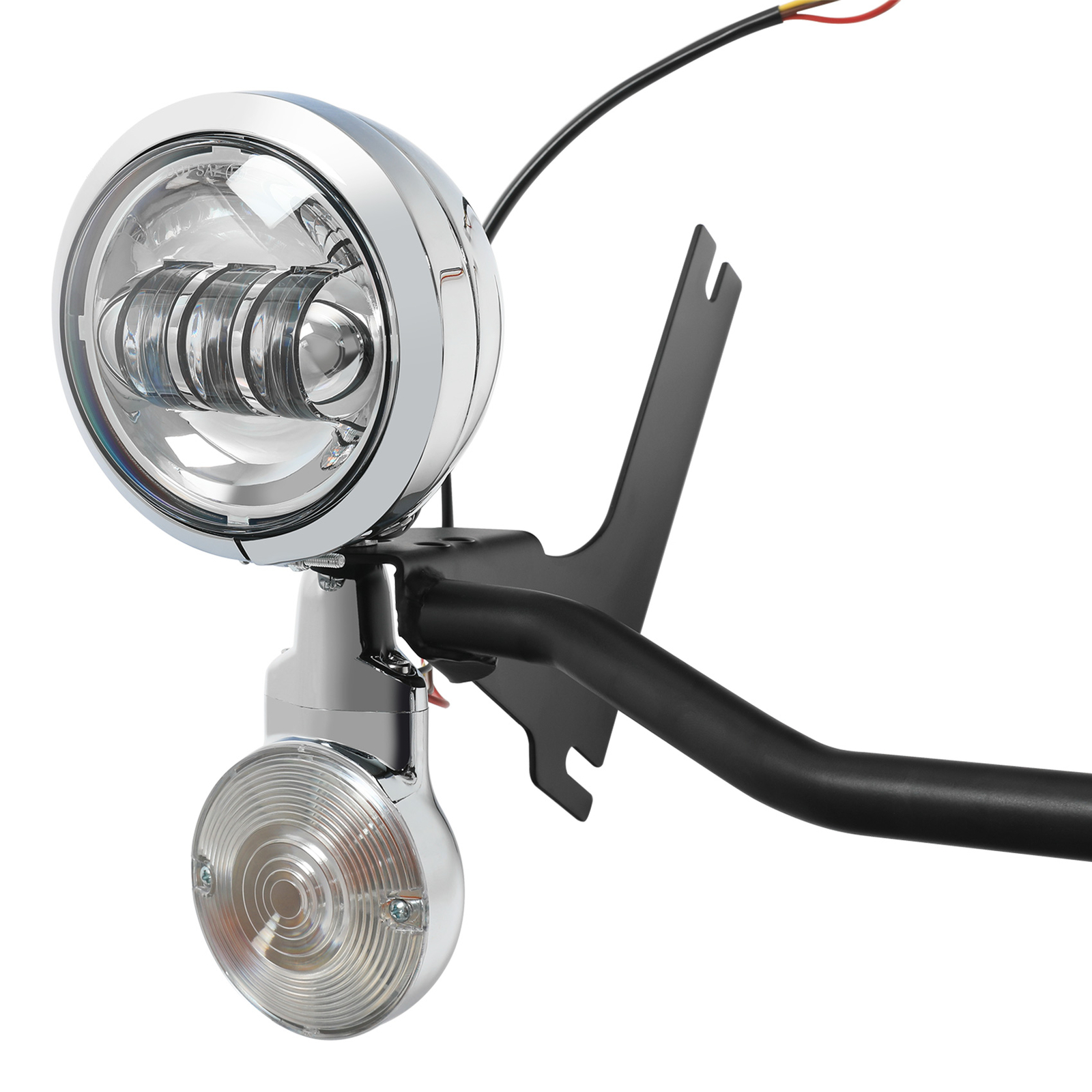 4.5" LED Passing Turn Signal Spot Light Bar Fit For Harley Road King FLHR 14-24