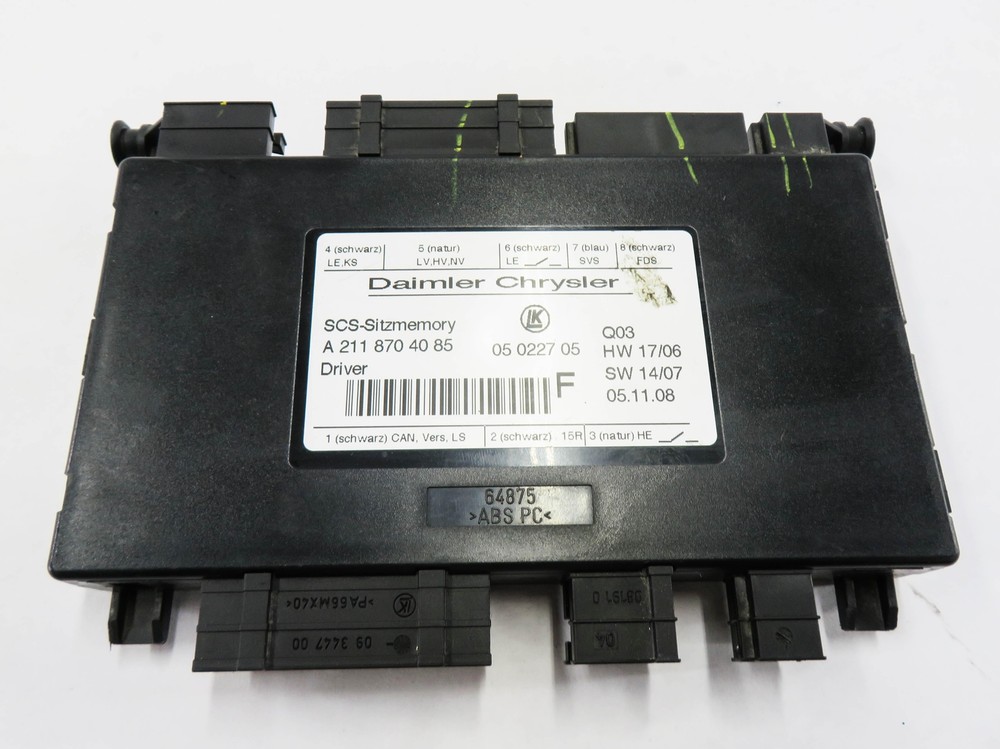 2009 MERCEDES GL320 (X164) LEFT FRONT DRIVER SEAT CONTROL MODULE