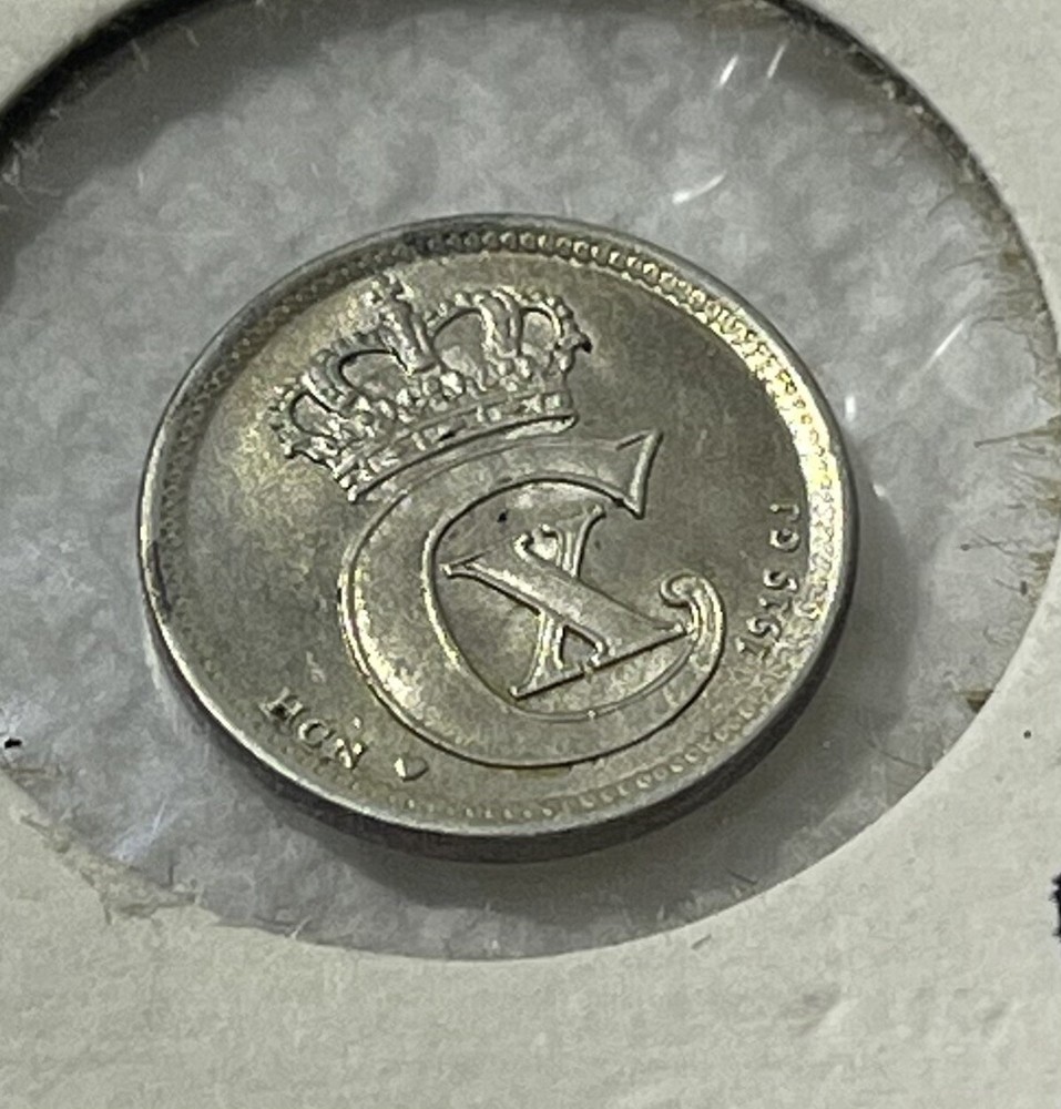 1919 DENMARK • Y36 • 10 Øre SILVER COIN, UNC