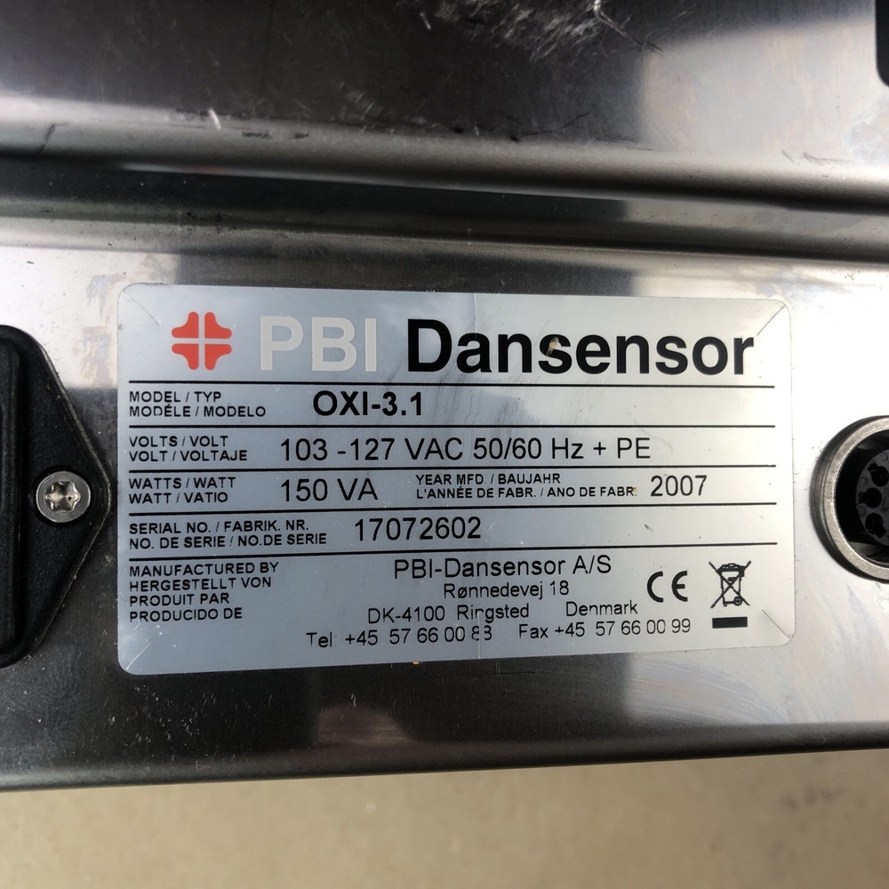 PBI Dansensor OXI-3.1 Oxygen Sensor Indicator, Gas Analyzer