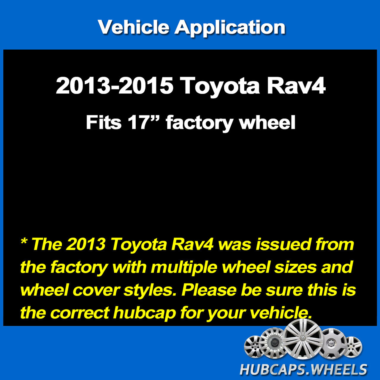 Hubcap for Toyota Rav 4 2013-2015 - Genuine OEM Factory 17-in Wheel Cover 61170