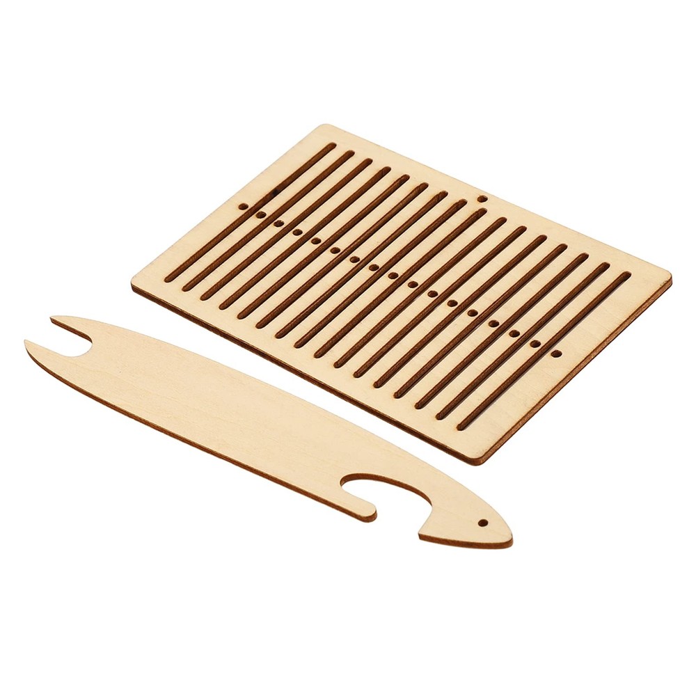 Wooden Weaving Kit with Heddle & Shuttle Backstrap Tools for Beginners Home Craf
