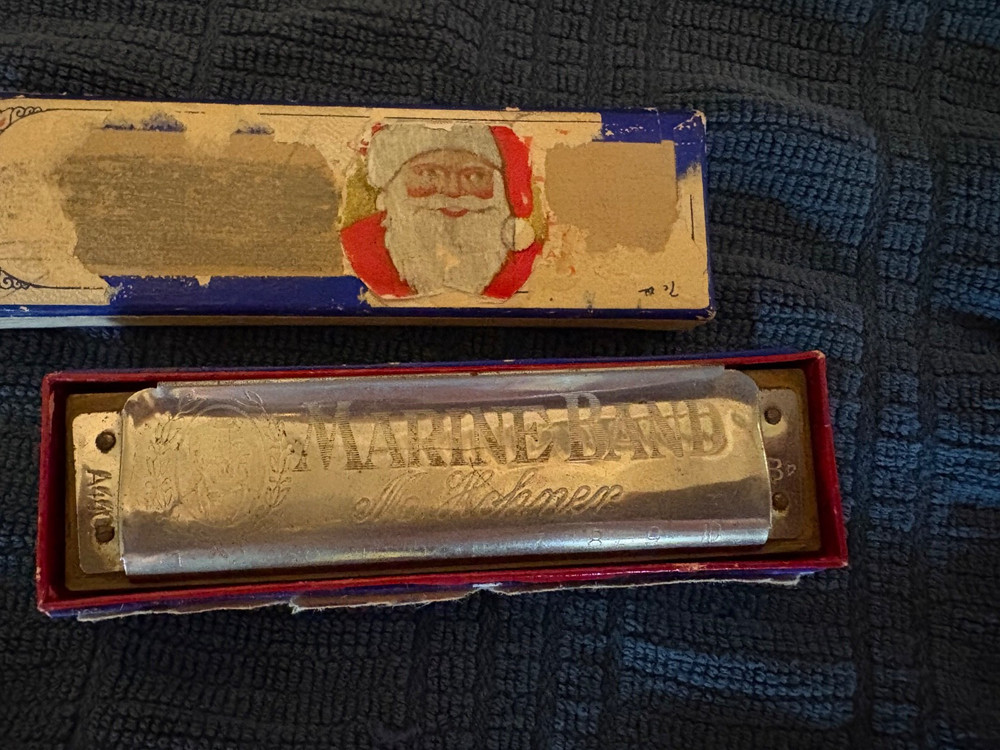 5 vintage Harmonicas. Beautiful instruments