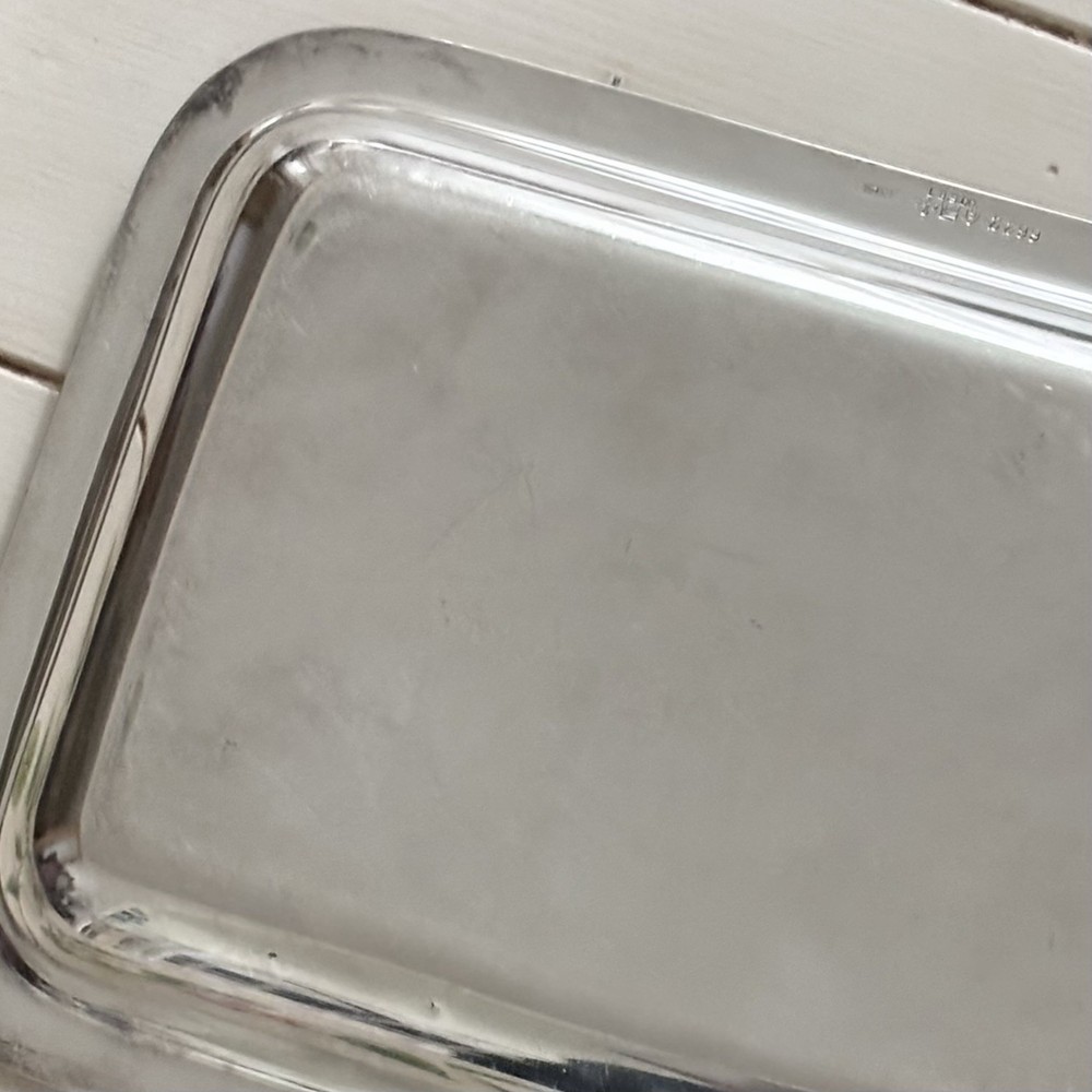 Vintage Silver Plate Platter Divided Serving Dish Two Sections