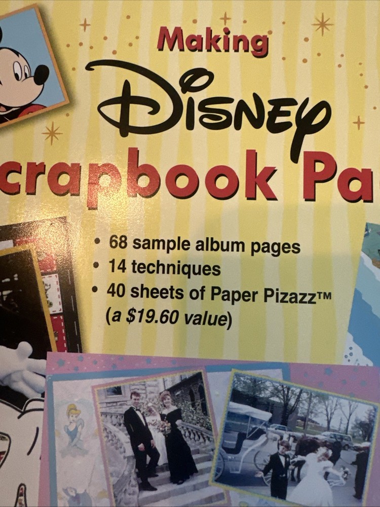 Making DISNEY SCRAPBOOK Pages Guidebook 40 Sheets 68 Sample Pages Techniques NEW