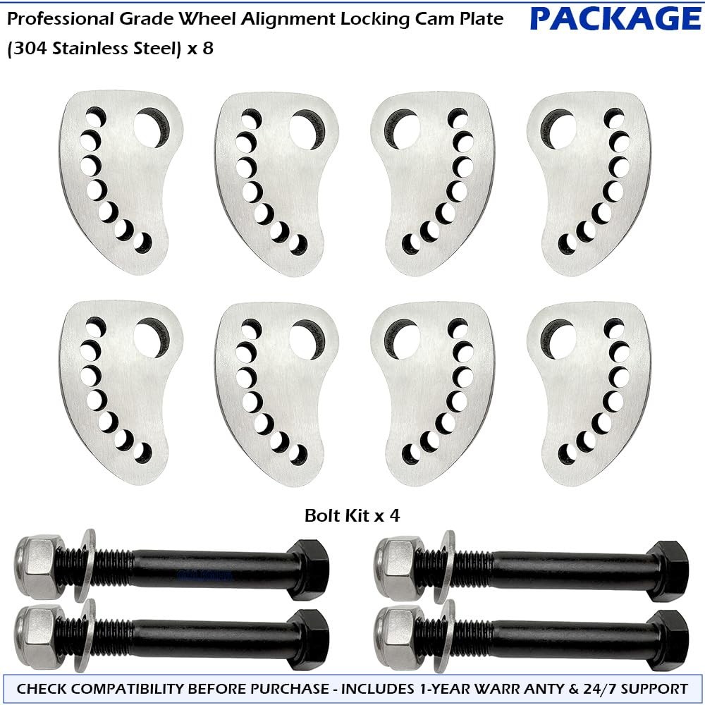 Camber Lock Alignment Fix & Upper Arm Bolt Kit for Silverado 1999-2019