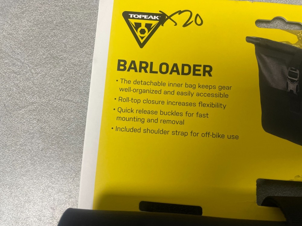 TOPEAK BARLOADER HANDLEBAR BAG - 6.5L BLACK Front bag Waterproof