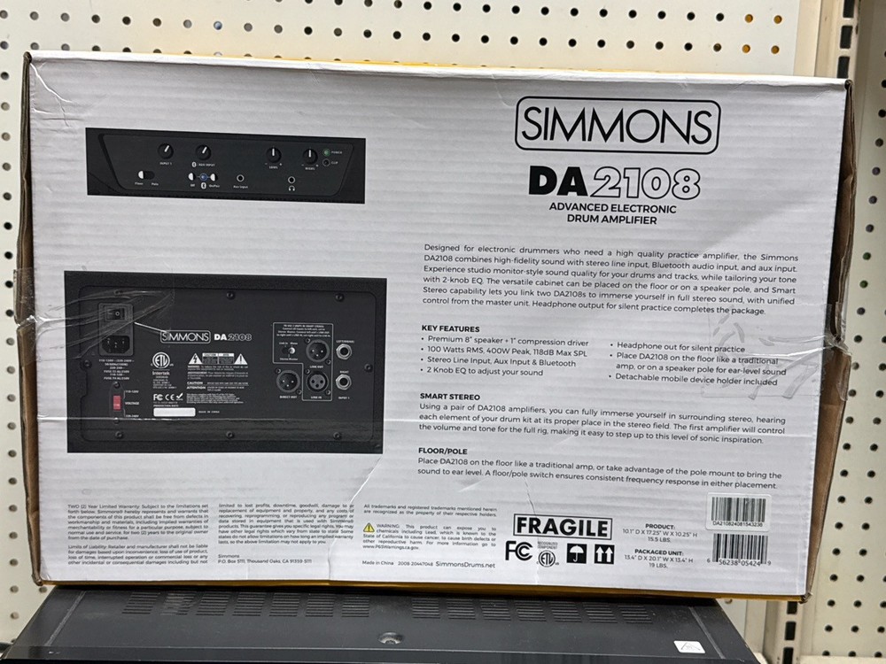 Simmons DA2108 Advanced Drum Amp (TDW039524)
