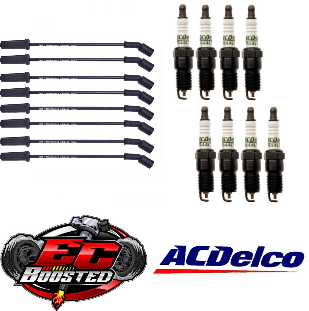 8x Spark Plugs and Wires Set for GMC Chevy Tahoe Hummer 5.3 6.0 V8 9748HH 41-962