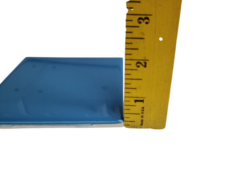 Electric Blue Ceramic Tile 4.25 in Subway Square Shower Kitchen Wall Backsplash