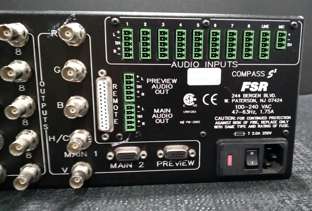 FSR COMPASS S2 PROFESSIONAL SEAMLESS PRESENTATION SWITCHER-TESTED-PACKAGED WELL!