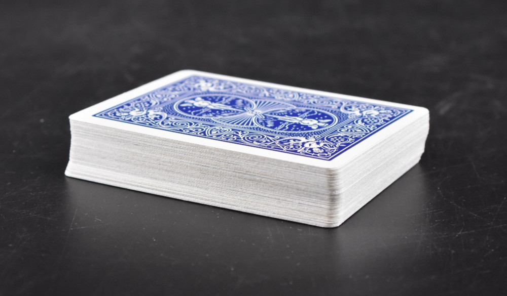 Bicycle Standard Size Jumbo Face Playing Cards Blue Complete Deck USED