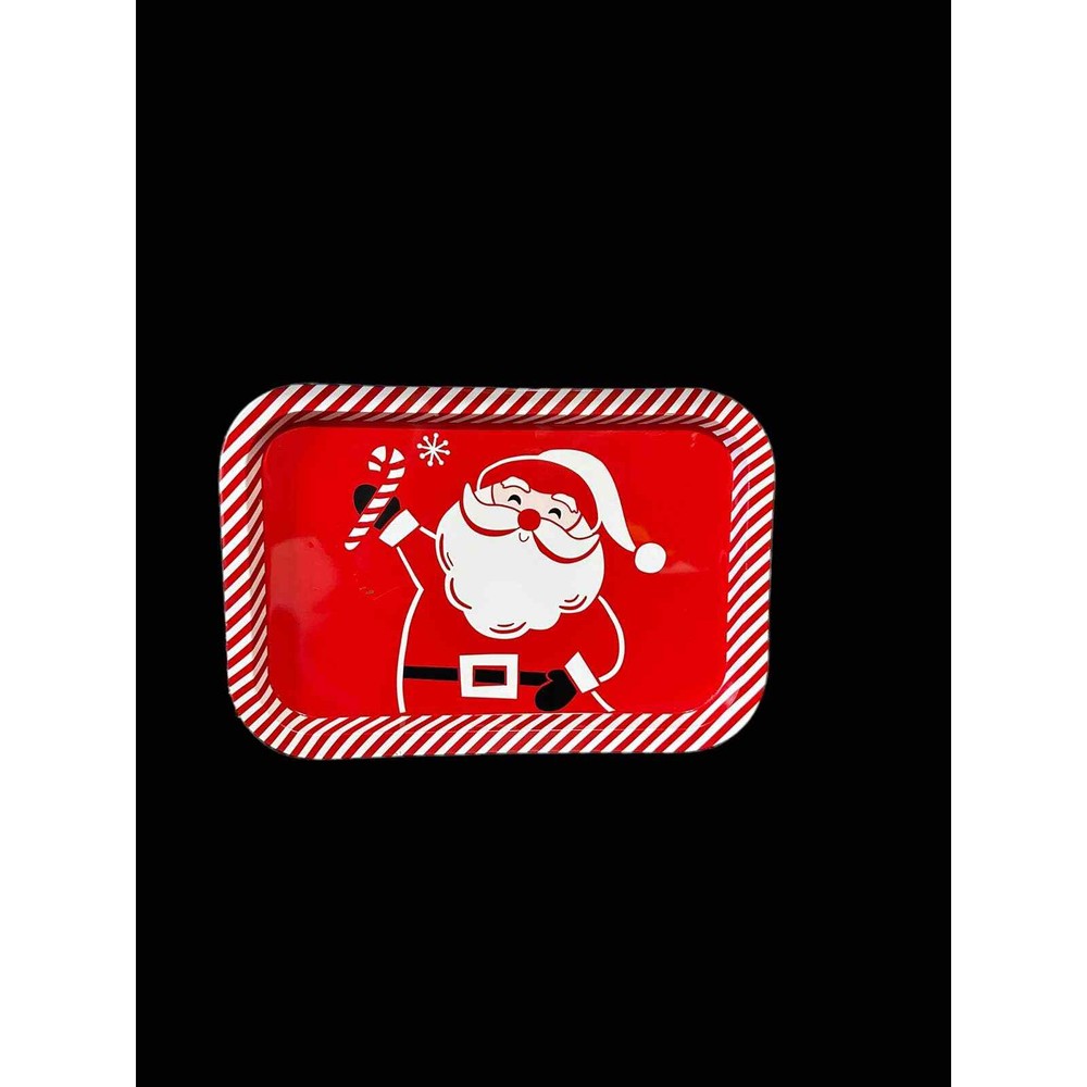 Retro metal Santa tray