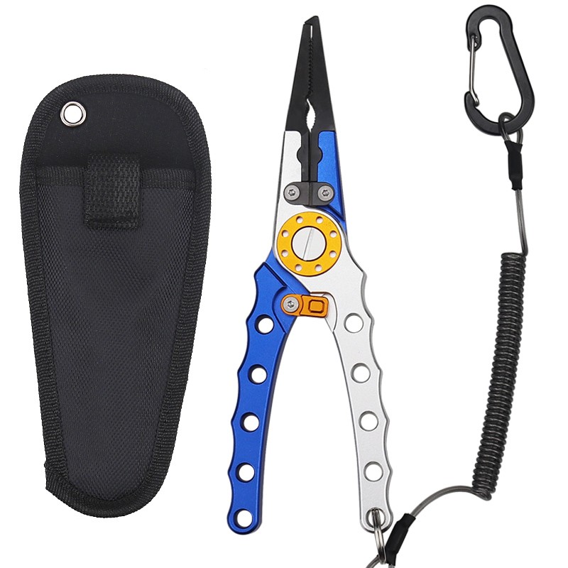 Fishing Split Ring Pliers Aluminum Hook Remover Braid Cutters Scissors Multitool