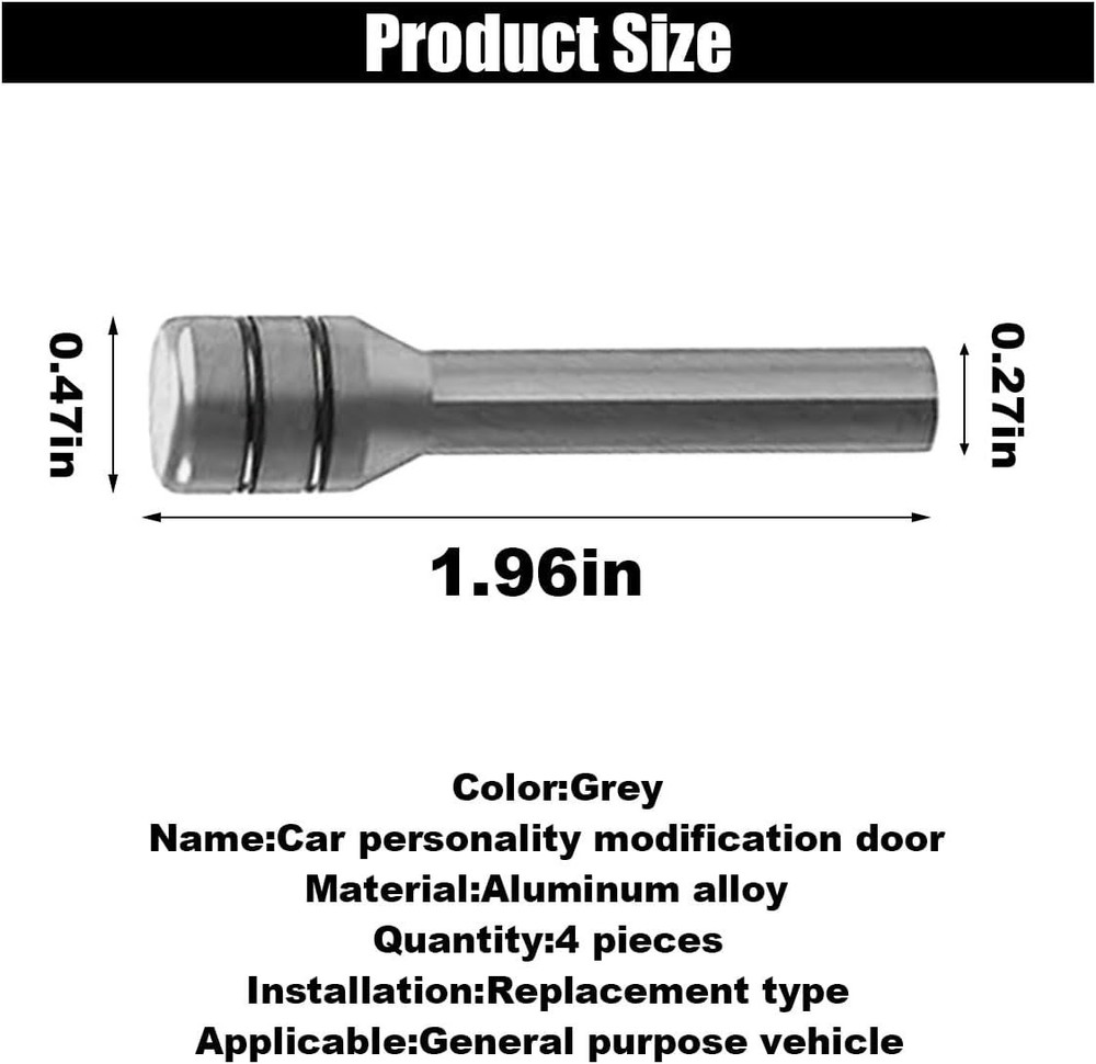 Universal 4PCS Aluminum Alloy Door Lock Knobs - Easy Installation & Durable