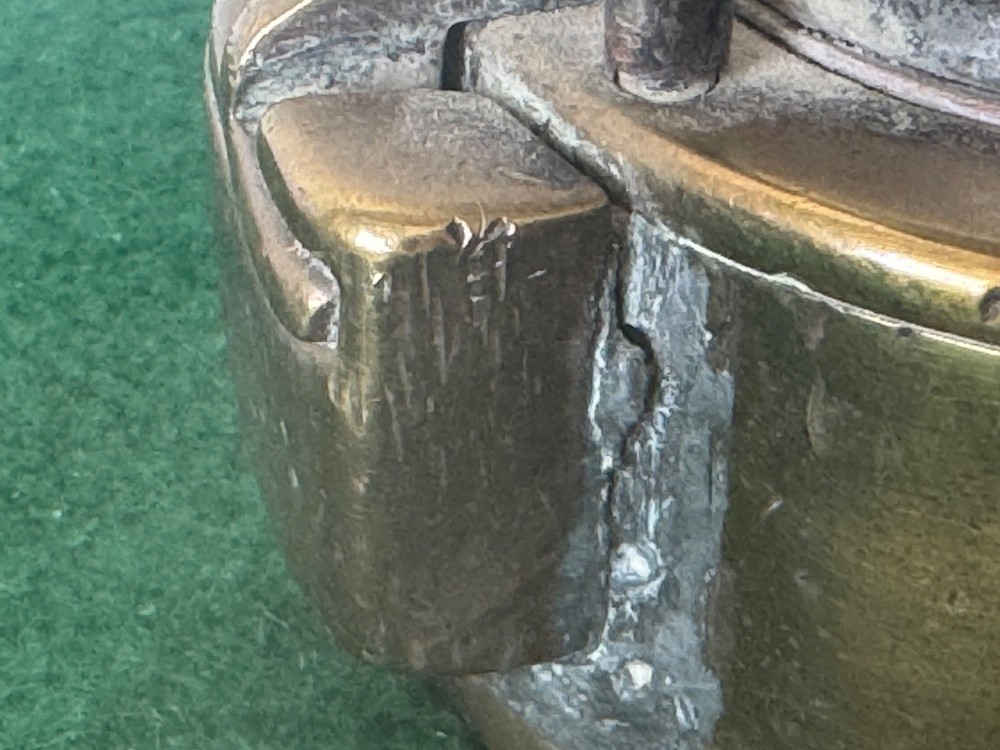Antique Eccles Protector Miners Lamp Type 6- Brass 9" Tall 1954