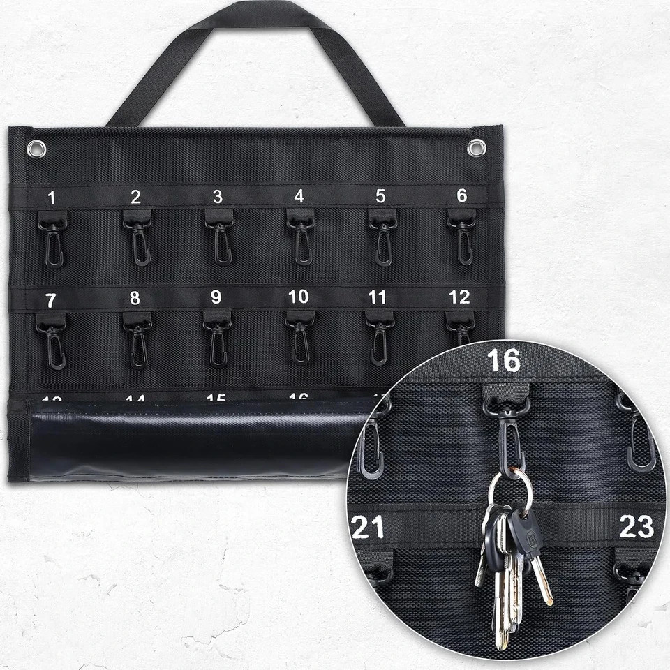 Oudain Rollable Key Case 30 Keys Roll up Key Case Organizer for Professionals Fl