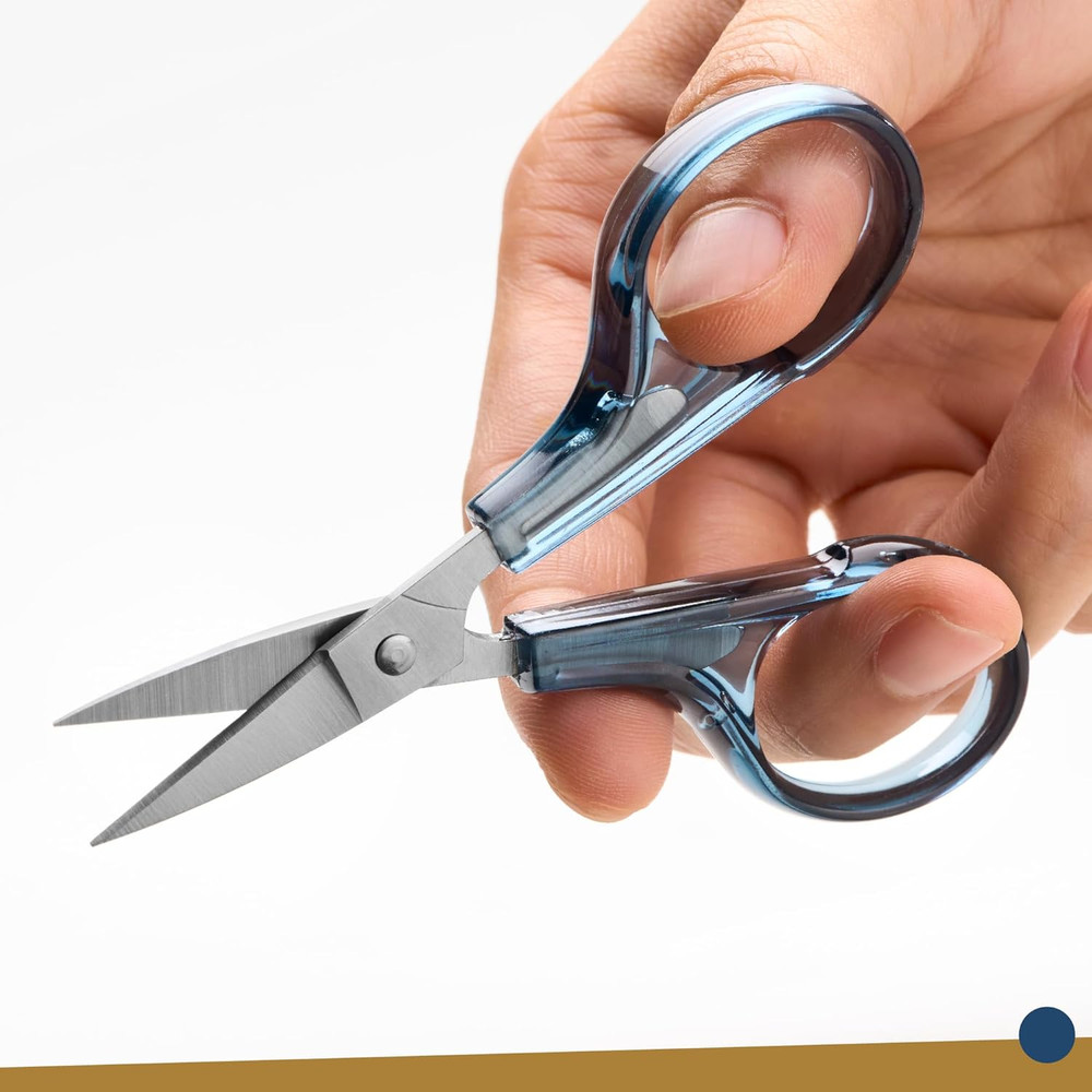 Detail Craft Scissors Set (2 pcs) Curved and Straight, Sharp, Compact | Sewin...