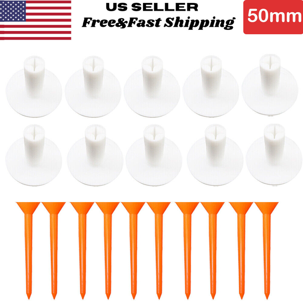 Golf Rubber Tees Holder Tee Range Driving Practice Mat Size 2’’(50mm) 10SETS