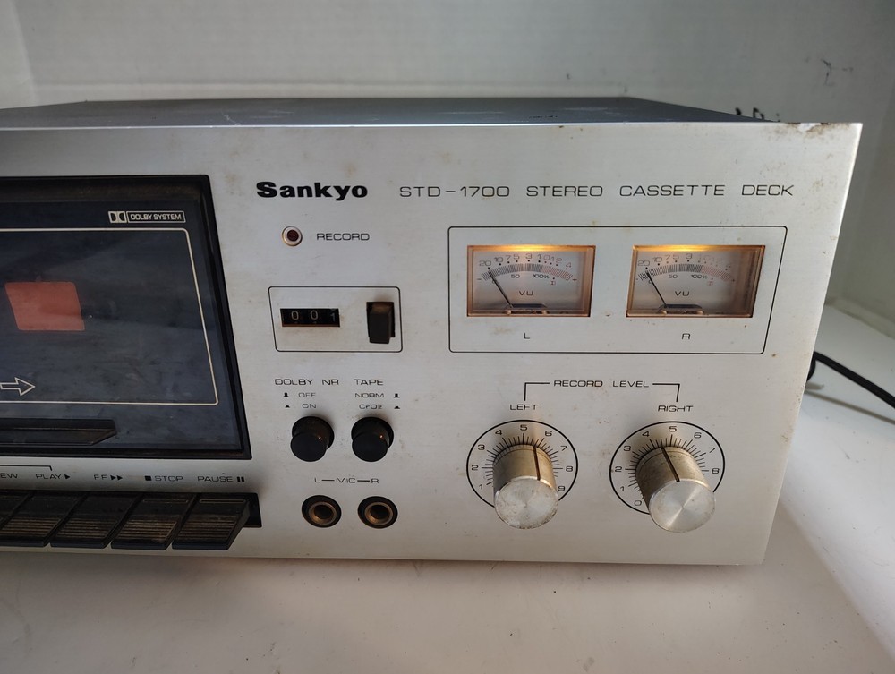 Vintage Sankyo STD-1700 Stereo Cassette Deck Dolby System
