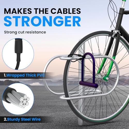 4-Pack Heavy Duty Loop End Cable Braided 12 inch length 4-pack standard loop