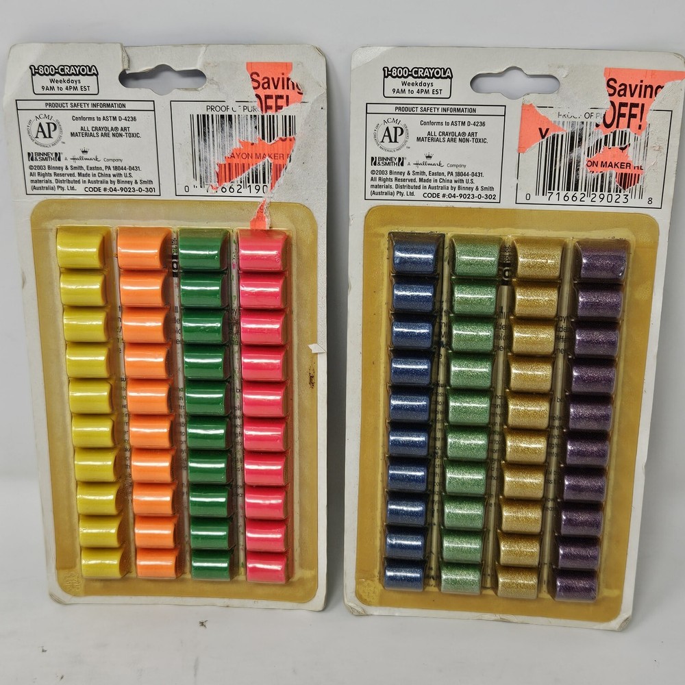 Crayola Crayon Maker Refill Pack Neon & Metallic 40 Pieces Sealed