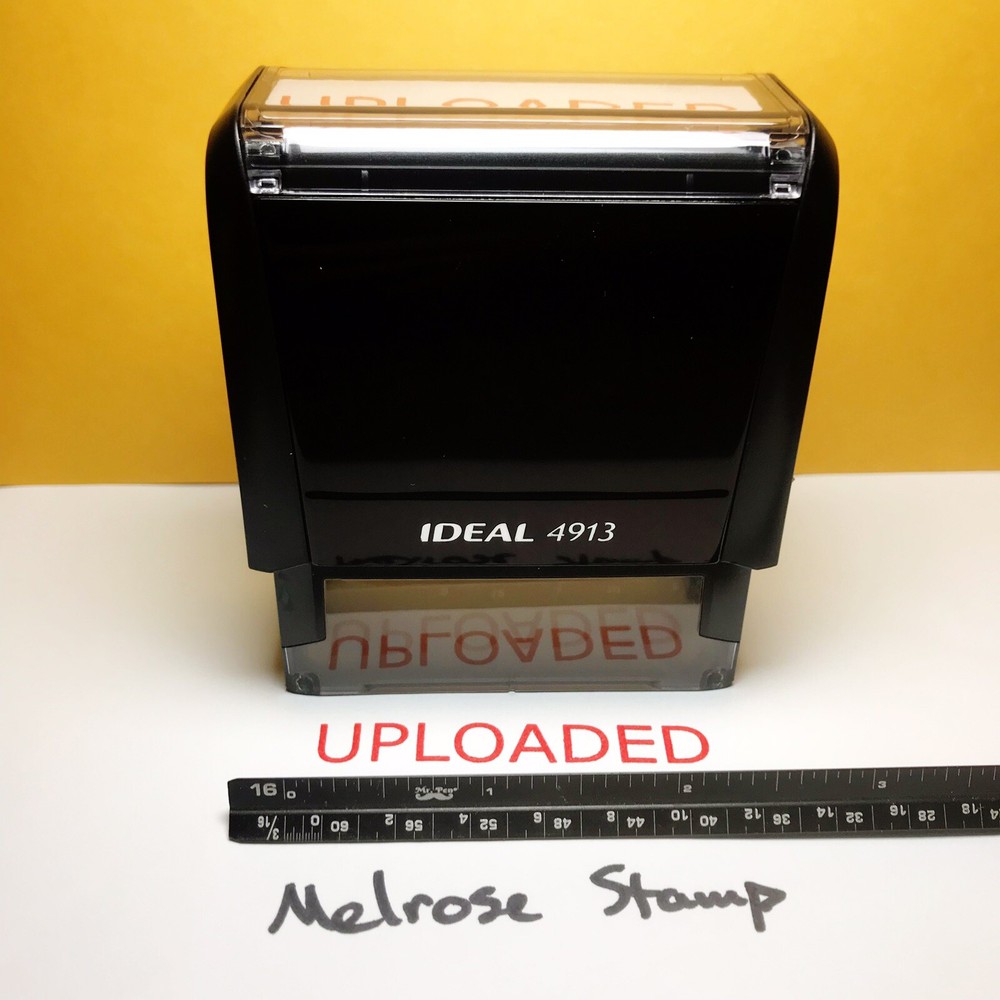 Uploaded Rubber Stamp Red Ink Self Inking Ideal 4913