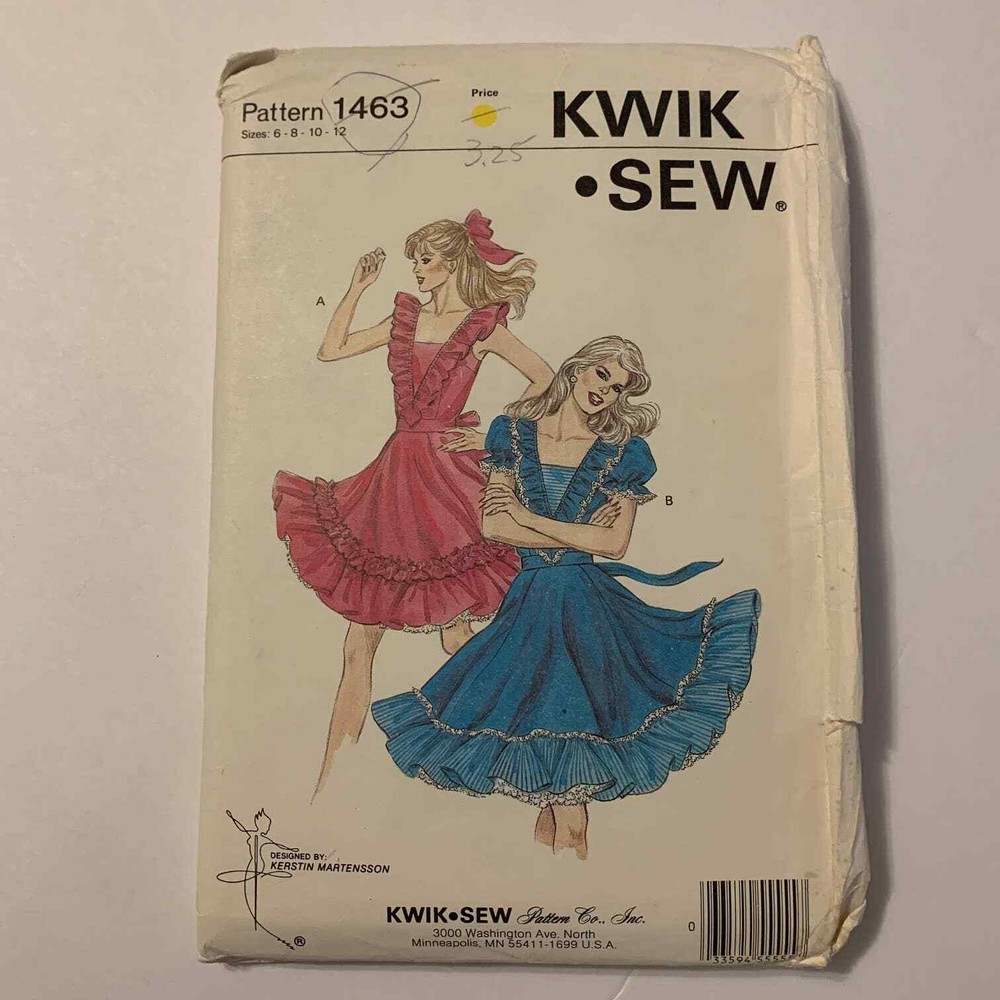 Kwik Sew Vintage Pattern  #1463 Square Dance Dress