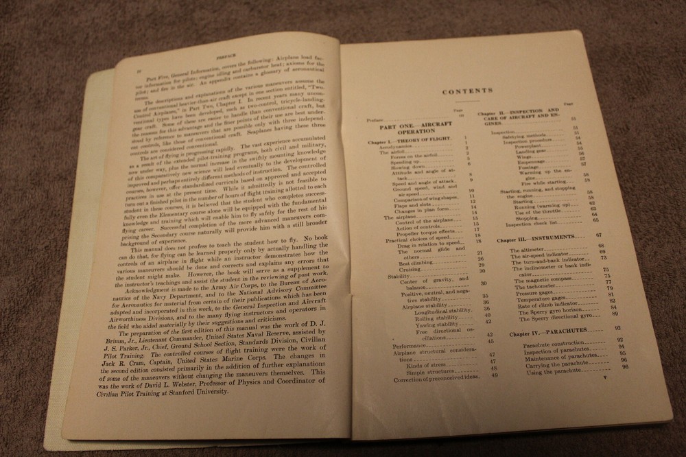 Original Early WW2 U.S. Civil Pilot Training Book, 1941 dated