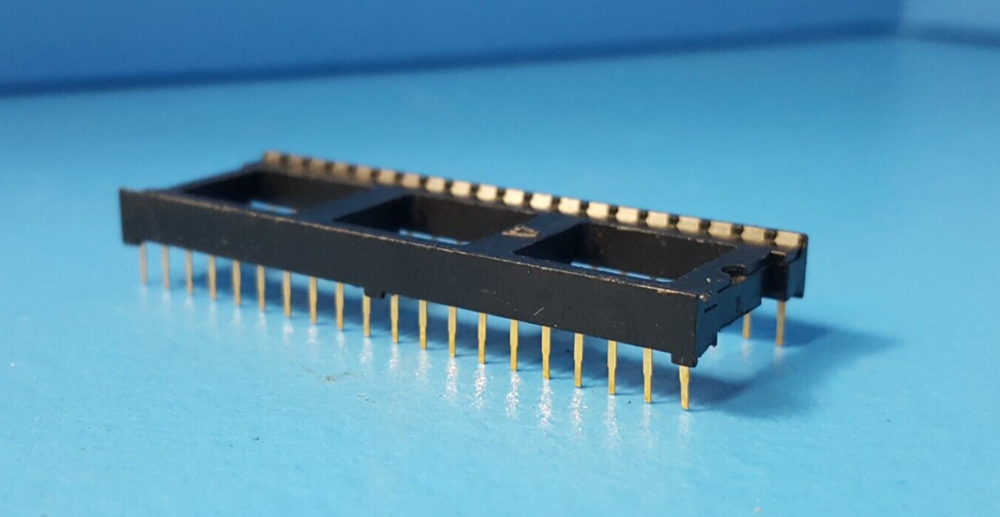 IC SOCKET, 40 PIN DIP SOCKET,M83734/10-013, AUGAT, 2 ROWS, GOLD PIN,