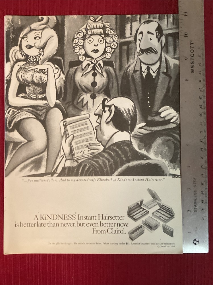 Kindness Instant Hairsetter Rollers 1969 Print Ad - Great To Frame!